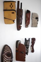 Tribal masks display