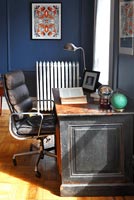 Modern study with vintage furniture