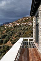 Traditional stone house with mountain views, Greece

