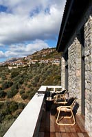 Traditional stone house with mountain views, Greece