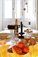 Dining room with decorations