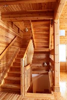 Traditional wooden staircase 