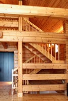 Traditional wooden staircase 