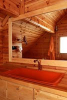Modern wooden bathroom