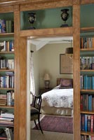 Bookshelves around doorway