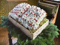 Christmas flower arrangement with Chrysanthemum