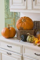 Classic kitchen with autumnal still life