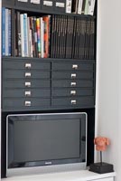 Television on shelving