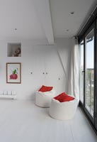 Modern childs room with bean bags