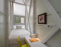 Contemporary bedroom with study space