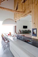 Minimal kitchen in barn conversion