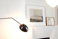 Modern artwork and lamp