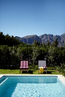 Swimming pool with view of mountains