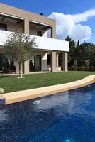 Contemporary house and swimming pool