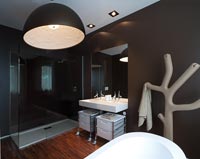 Modern black bathroom