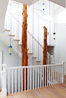 Classic upstairs landing with unusual timber columns