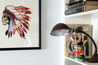 Colourful painting and storage