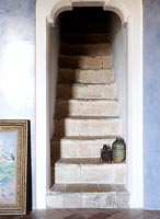 Rustic stone staircase