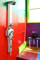 Colourful shower room