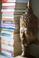 Wooden buddha's head