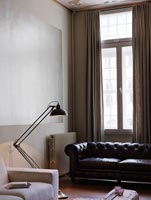 Chesterfield sofa and anglepoise lamp