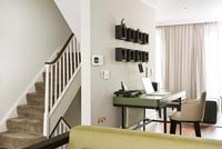 Open plan study with staircase
