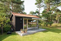 Modern timber clad summerhouse