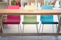 Colourful dining room detail