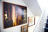 Art display in stairwell