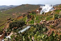 Traditional Greek villa on hillside