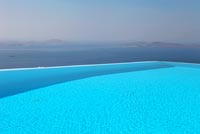 Sea view from luxury swimming pool, Greece
