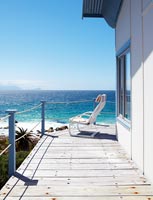 Deck overlooking beach, South Africa