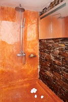 Orange shower room