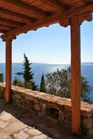 View of sea from pergola
