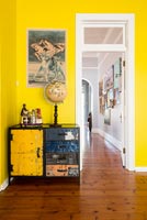 Colourful distressed cabinet