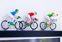 Miniature cyclist ornaments