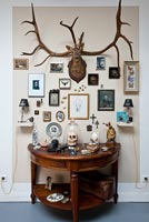 Display of curiosities with life and death theme