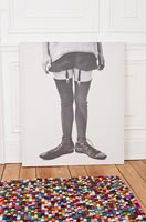 Reproduction of 'Pippi Longstocking outfit' photo on hall  floor