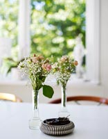 Flowers on dining table
