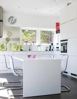 Contemporary dining table and chairs