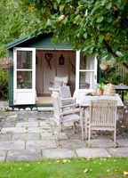 Patio and summerhouse