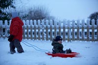 Children playing in snow
