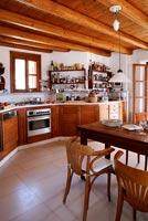 Traditional wooden kitchen diner