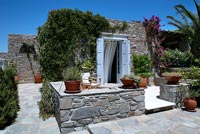 Traditional stone house and garden