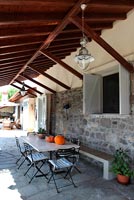 Traditional stone patio 