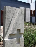 Minimal concrete sculpture