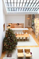 Christmas tree in open plan apartment
