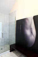 Wet room with large photo