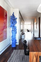 Contemporary artworks in dining room