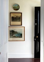 Landscape paintings in hall